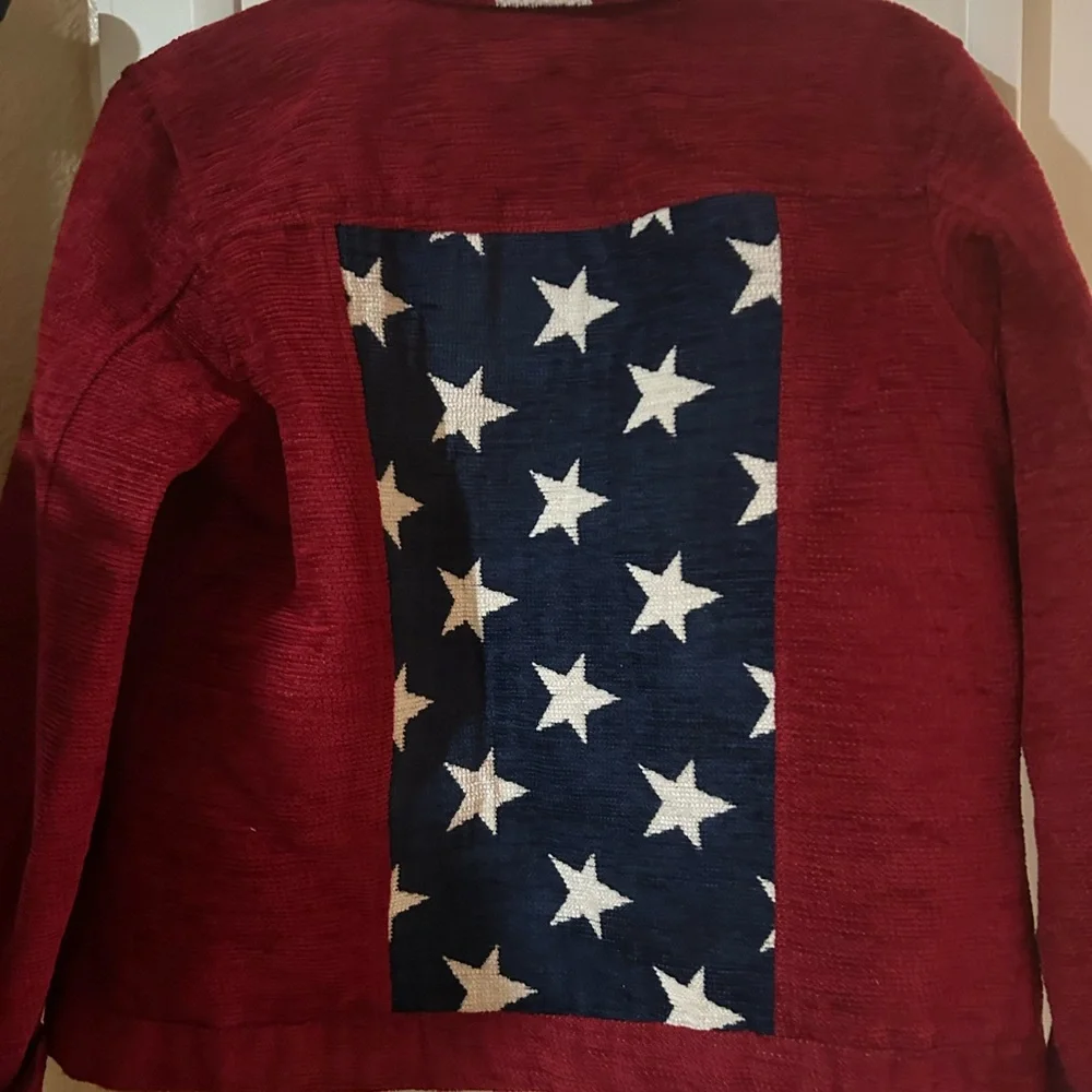 Women’s Red and Blue Star Jacket - Picture 2 of 3
